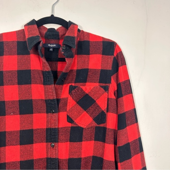 MADEWELL black and red lumberjack flannel M15 - Picture 5 of 9